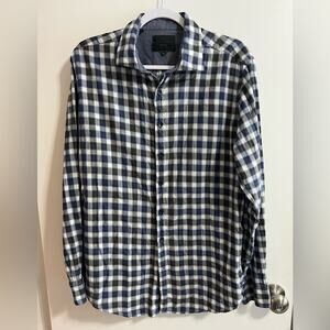 Rod & Gunn Mens Top Long Sleeve Sports Fit Plaid Button Up Size Large